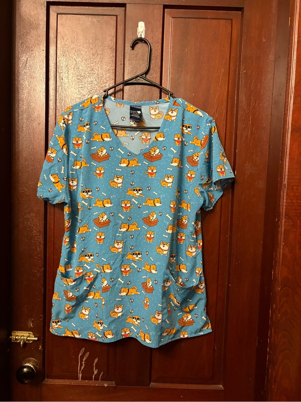 Shiba Inu Scrub Top